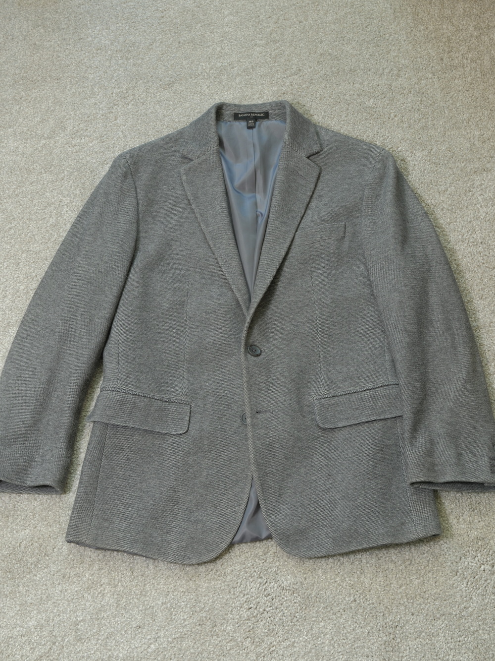 Banana Republic Slim Fit Gray Cotton Blazer